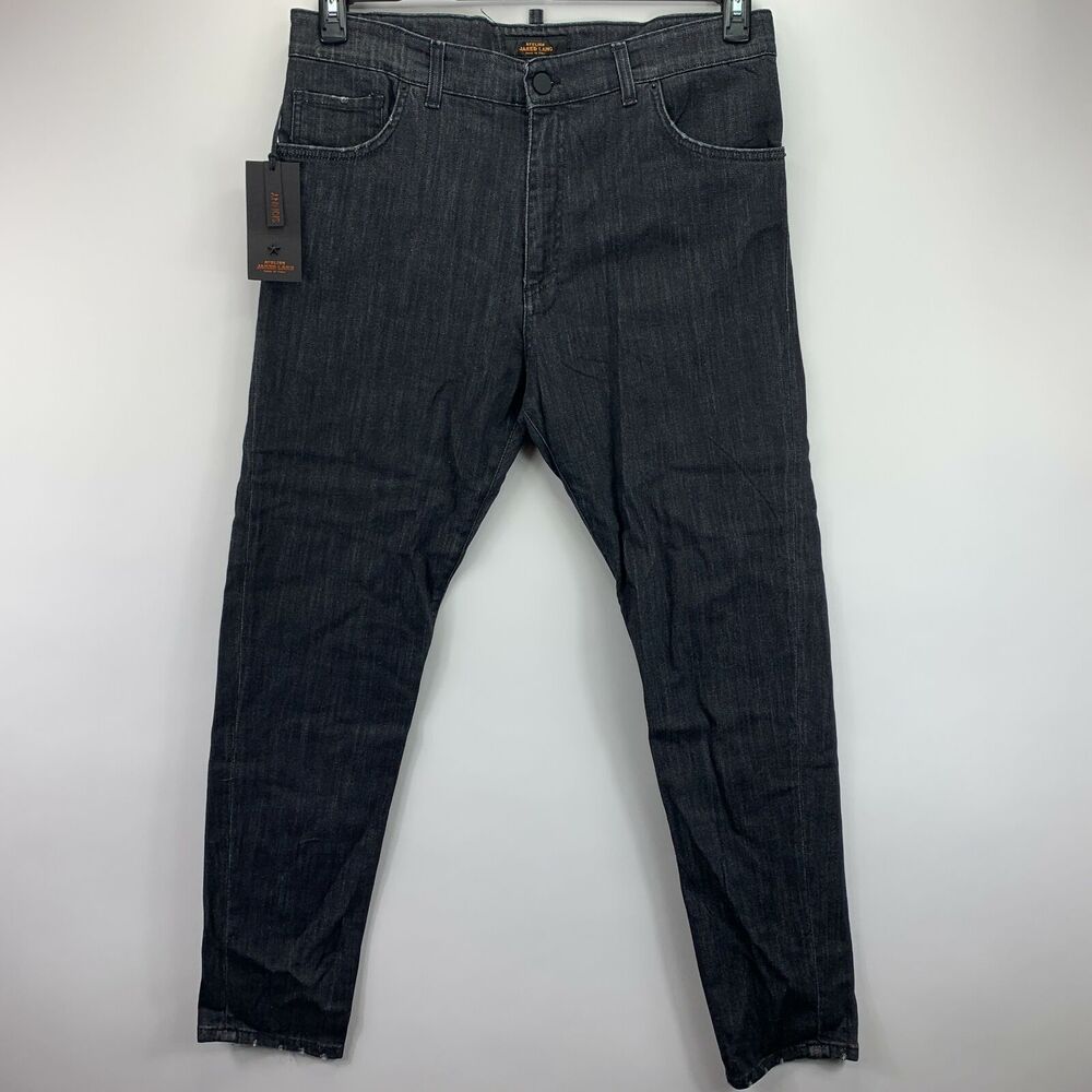 Jared Lang Mens Atelier Skinny Stretch Denim Jeans Black 38